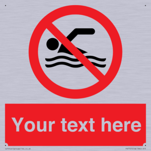 Custom prohibition no swimming